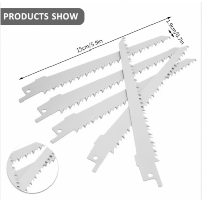 5pcs Reciprocating Jig Saw Blades Saber Saw Handsaw Multi Saw Blade For Cutting Wood Metal Renovator Power Tools Accessories