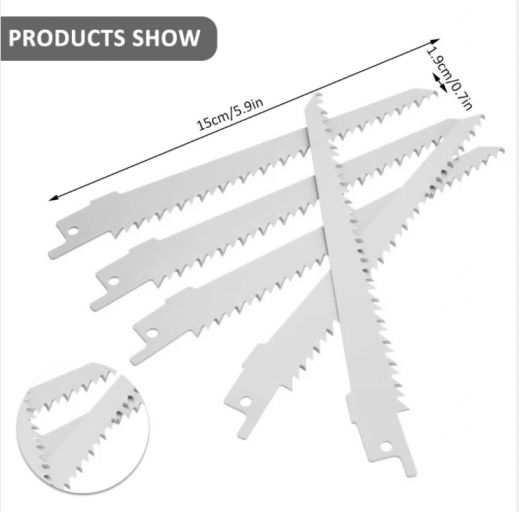 5pcs Reciprocating Jig Saw Blades Saber Saw Handsaw Multi Saw Blade For Cutting Wood Metal Renovator Power Tools Accessories